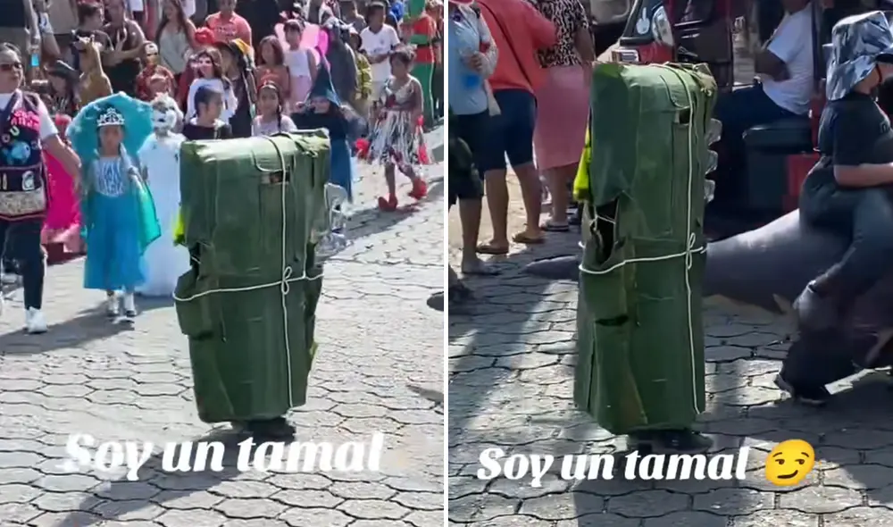 Menor decidió honrar a su madre trabajadora con un singular traje. Foto: composición LR/ TikTok