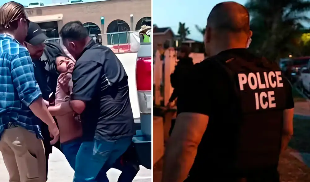 Una mujer inmigrante pidió auxilio luego de ser arrestada por agentes del ICE.