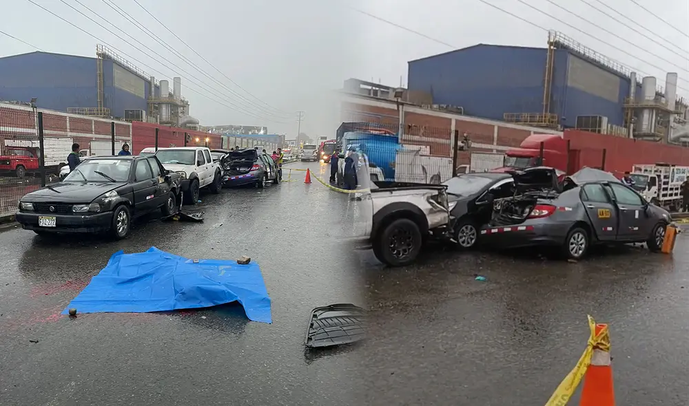 Trágico cuádruple choque en avenida Néstor Gambetta deja un fallecido sin identificar Trágico cuádruple choque en avenida Néstor Gambetta deja un fallecido sin identificar