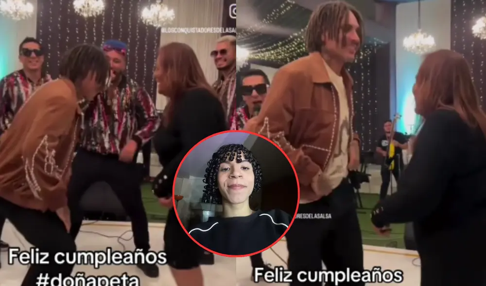 Paolo Guerrero celebró al ritmo de salsa el cumpleaños de su mamá, Doña Peta, con un peculiar look que fue comparado con el del tiktoker Valentino. Foto: Composición LR/ TikTok/ Instagram