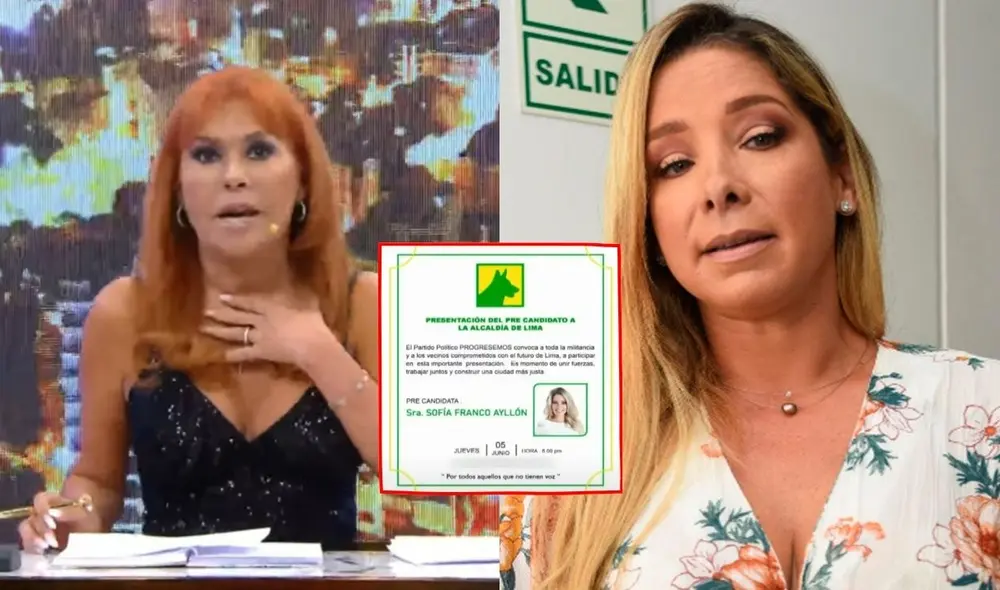 Magaly se pronunció sobre la precandidatura de Sofía Franco con el partido ‘Progresemos’. Foto: Composición LR/difusión