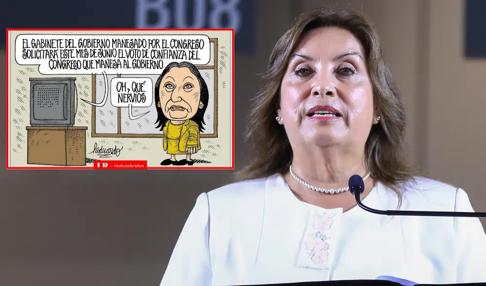 Heduardicidio de hoy, domingo 1 de junio del 2025, sobre Boluarte y el Parlamento. Foto: Composición/LR Heduardicidio de hoy, domingo 1 de junio del 2025, sobre Boluarte y el Parlamento. Foto: Composición/LR