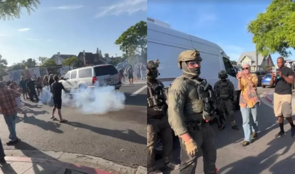 Ice realiza violento operativo en restaurante de San Diego.