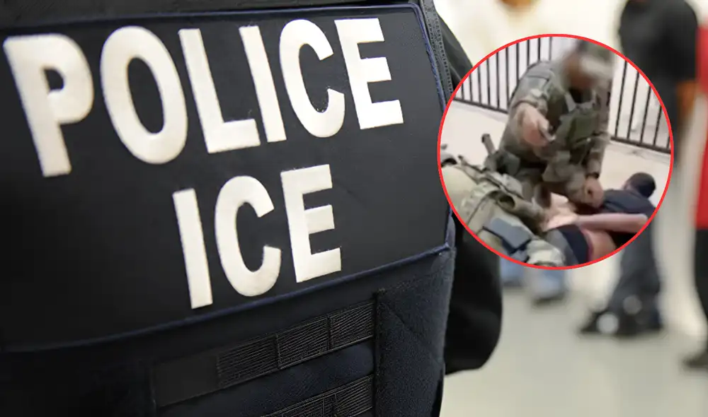 Video publicado por ICE en una de las 8 redadas en la que se capturó a presunto vinculado del TdA.