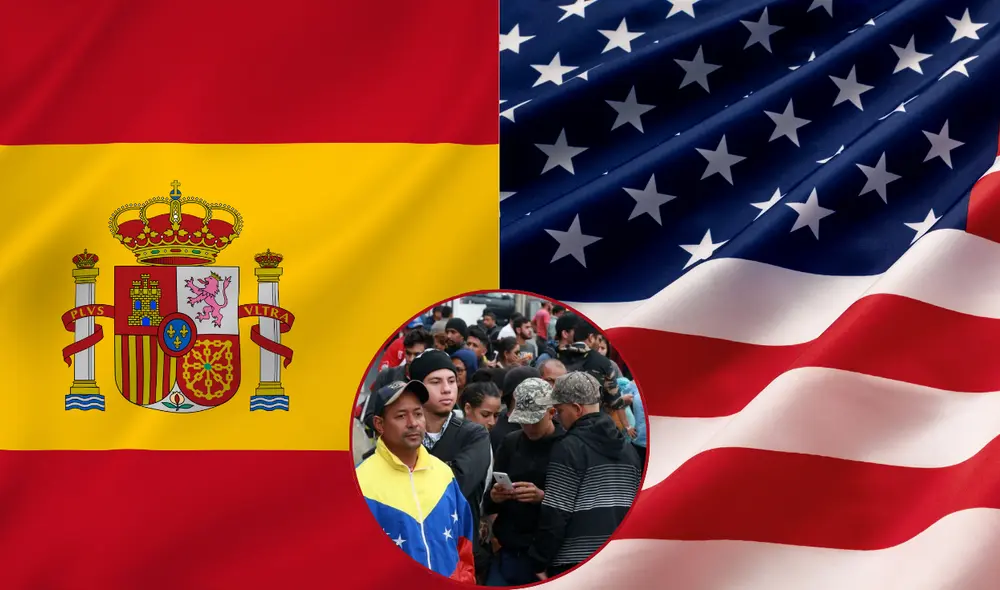 Migrantes venezolanos prefieren migrar a España que a EE.UU. Foto: Composición LR/ Difusión