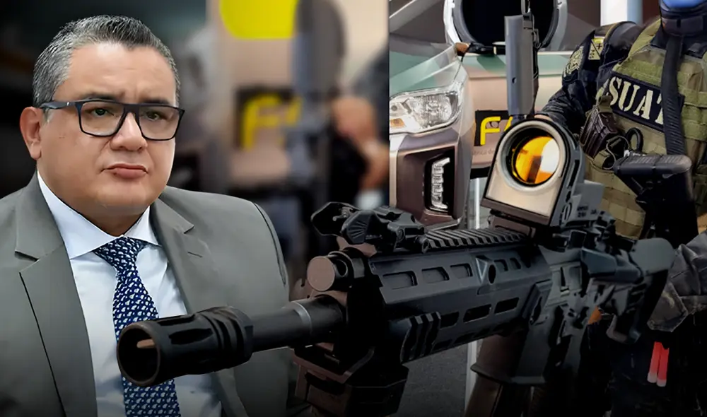 El exministro Juan Santiváñez autorizó la compra de 7.323 fusiles israelíes Arad 5 sin licitación a FAME. Foto: composición LR