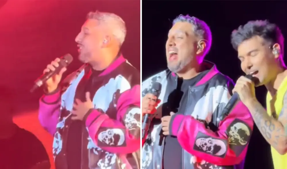 Ricardo Mendoza sorprende al cantar en vivo junto a Ezio Oliva en esperado regreso de Adammo. Foto: Composición LR/captura Tiktok