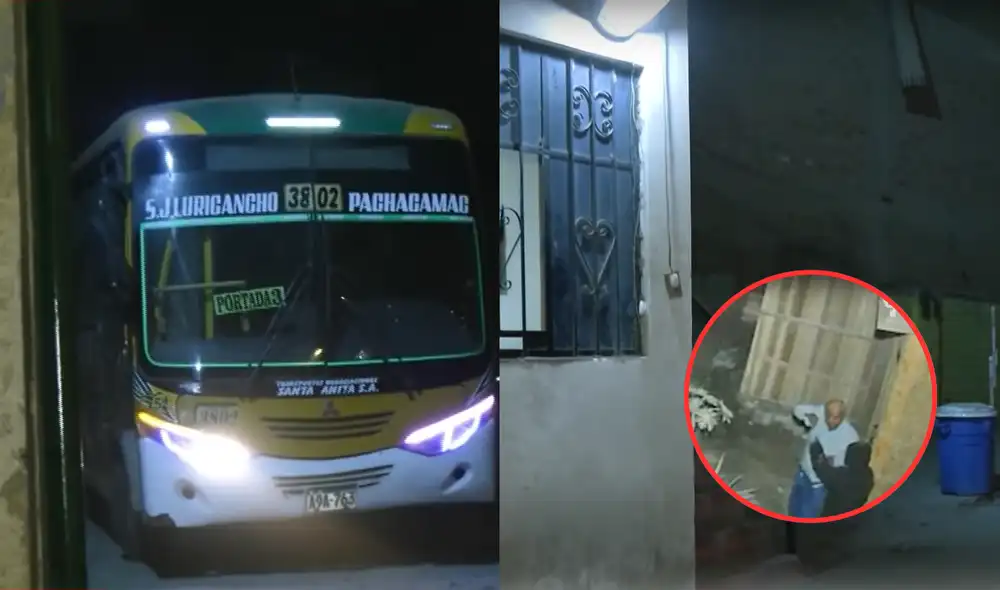 Extorsionadores ingresan a coche de buses en Manchay. Foto: composición LR / captura Panamericana