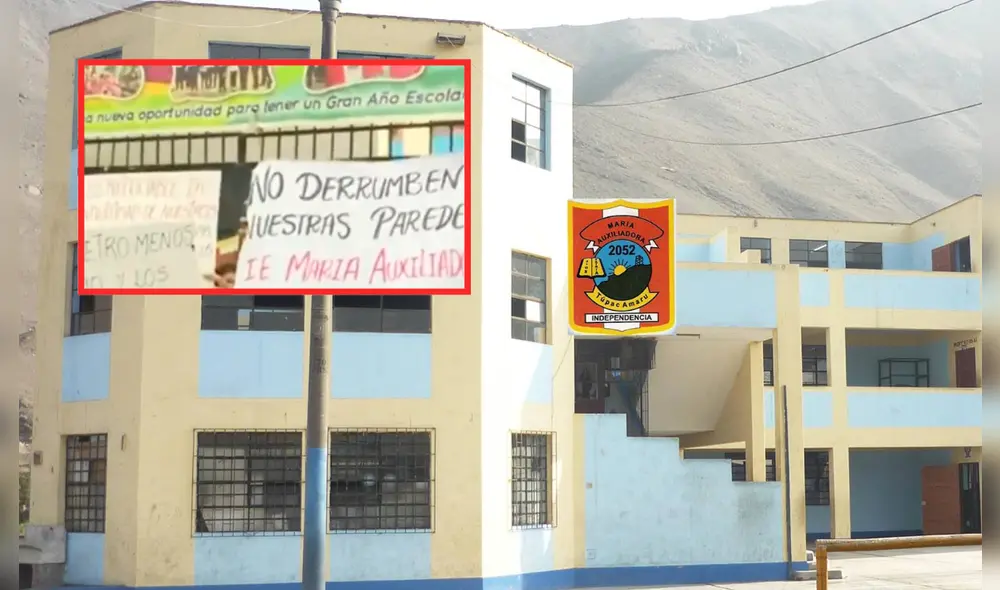 Padres denuncian que obras de Municipalidad de Independencia afecta estructura de colegio. Foto: composición LR/ ATV