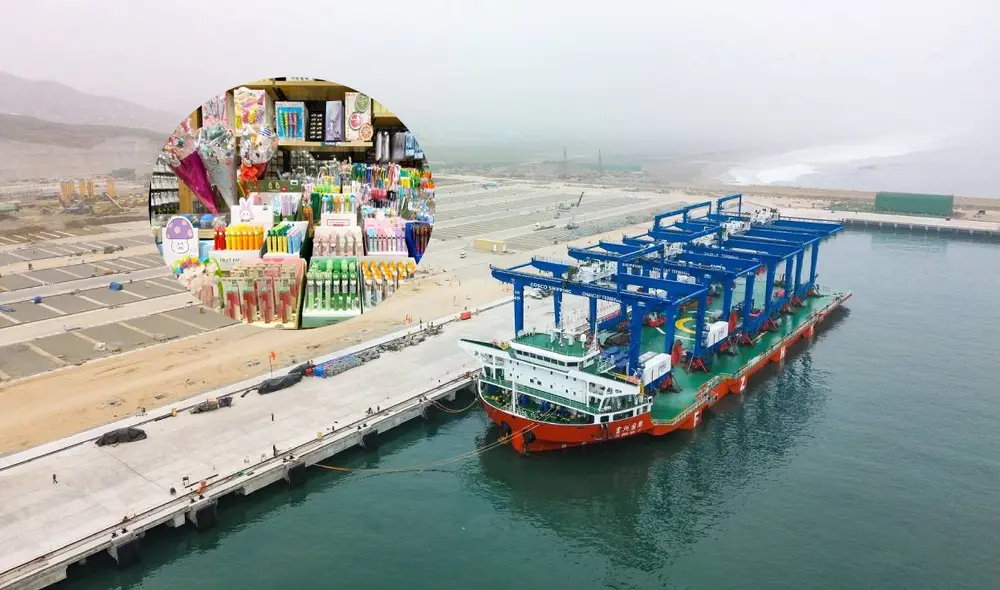 Productos chinos ingresan al Perú a través del Megapuerto de Chancay y en mucho menos tiempo. Productos chinos ingresan al Perú a través del Megapuerto de Chancay y en mucho menos tiempo.