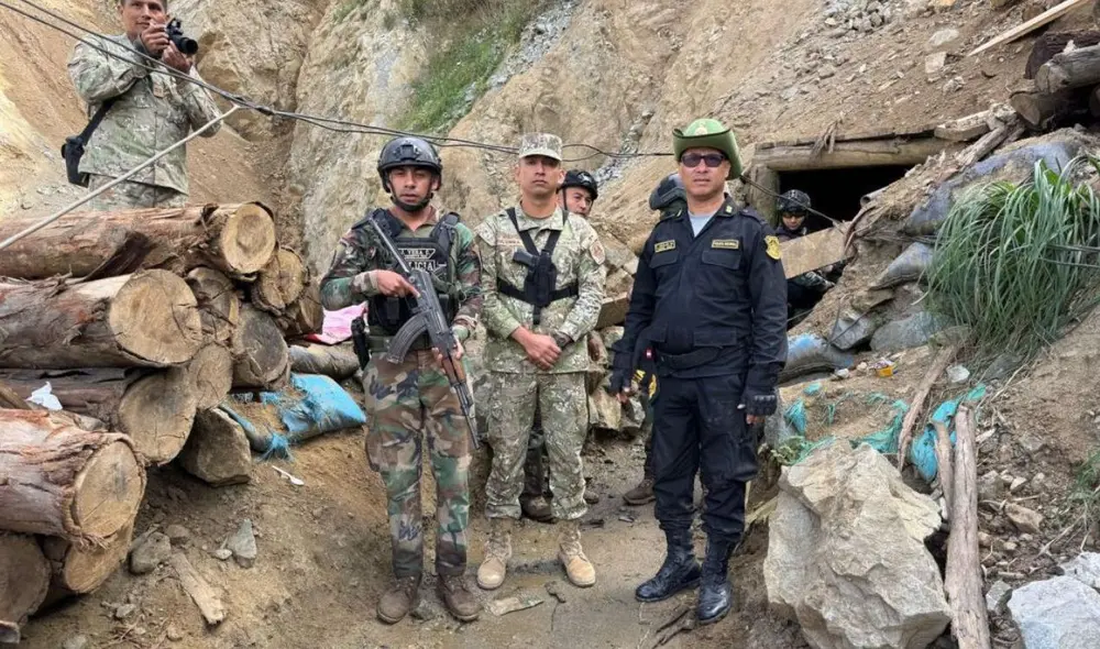 Las fuerzas del orden llevaron a cabo la operación de interdicción 'Armagedón I' contra la minería ilegal. Foto: Difusión Las fuerzas del orden llevaron a cabo la operación de interdicción 'Armagedón I' contra la minería ilegal. Foto: Difusión