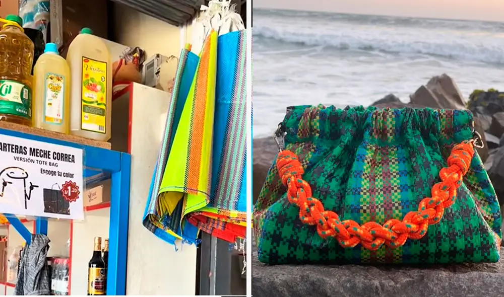 La diseñadora Meche Correa lanzó carteras con precios que superaban los 500 soles, lo que generó una ola de bromas por el material de fabricación de los productos. Foto: composición LR/ TikTok/ @yoanyley La diseñadora Meche Correa lanzó carteras con precios que superaban los 500 soles, lo que generó una ola de bromas por el material de fabricación de los productos. Foto: composición LR/ TikTok/ @yoanyley