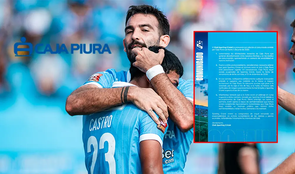 Sporting Cristal desmiente dichos de Caja Piura sobre auspicio sin autorización. Foto: composición LR/Cristal Sporting Cristal desmiente dichos de Caja Piura sobre auspicio sin autorización. Foto: composición LR/Cristal
