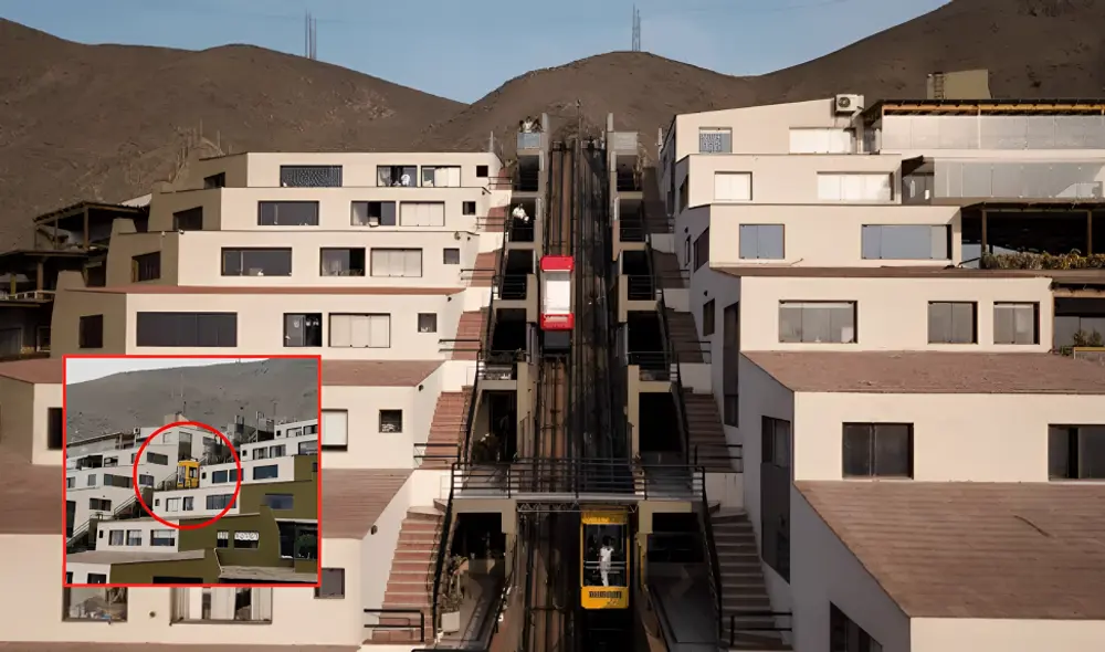 Este ascensor se encuentra ubicado en medio de los cerros de Camacho. Foto: composición LR/Ejevisual/TikTok