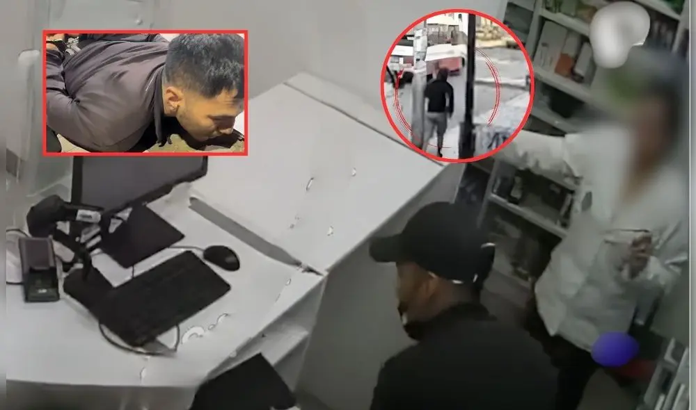 Presunto exmilitar es capturado tras asaltar farmacia en Canto Grande, en SJL. Foto. Composición LR/Captura de pantalla de YouTube Presunto exmilitar es capturado tras asaltar farmacia en Canto Grande, en SJL. Foto. Composición LR/Captura de pantalla de YouTube