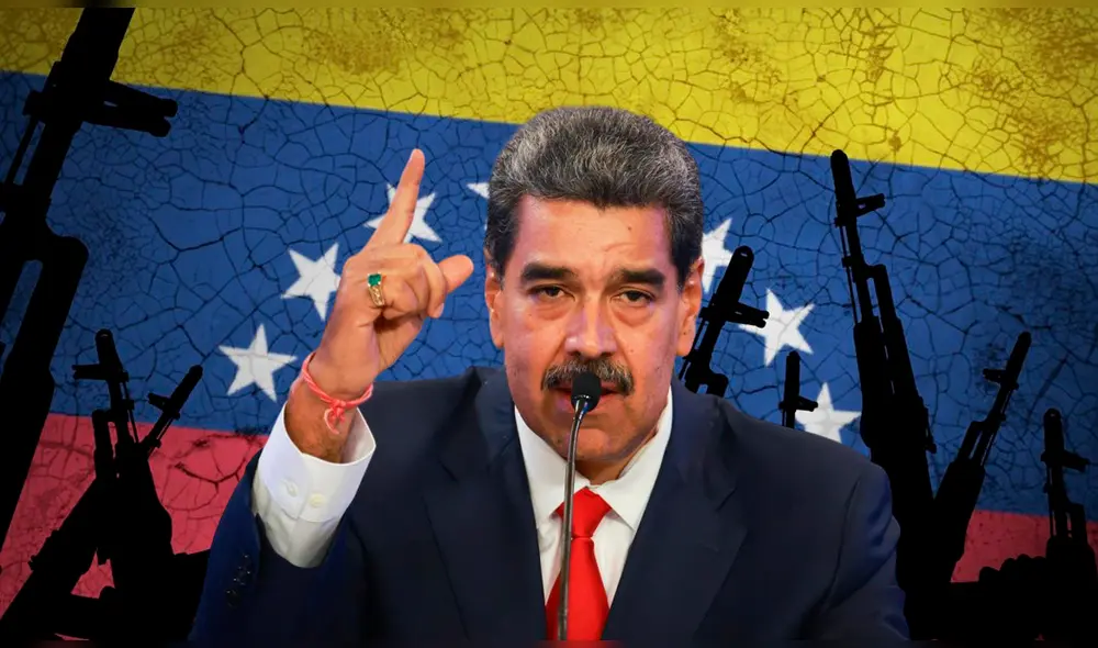 Nicolás Maduro advierte sobre la detención de terroristas en Venezuela. Composición LR Nicolás Maduro advierte sobre la detención de terroristas en Venezuela. Composición LR