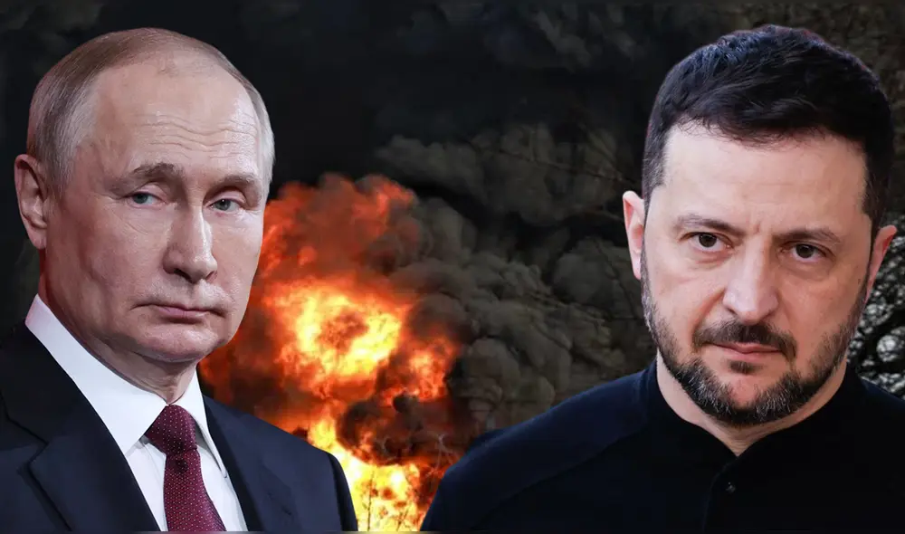 Rusia lanza ataque a Ucrania tras la Operación Telaraña: ofensiva se realizó con drones y misiles sobre Kiev.  Foto: composición LR