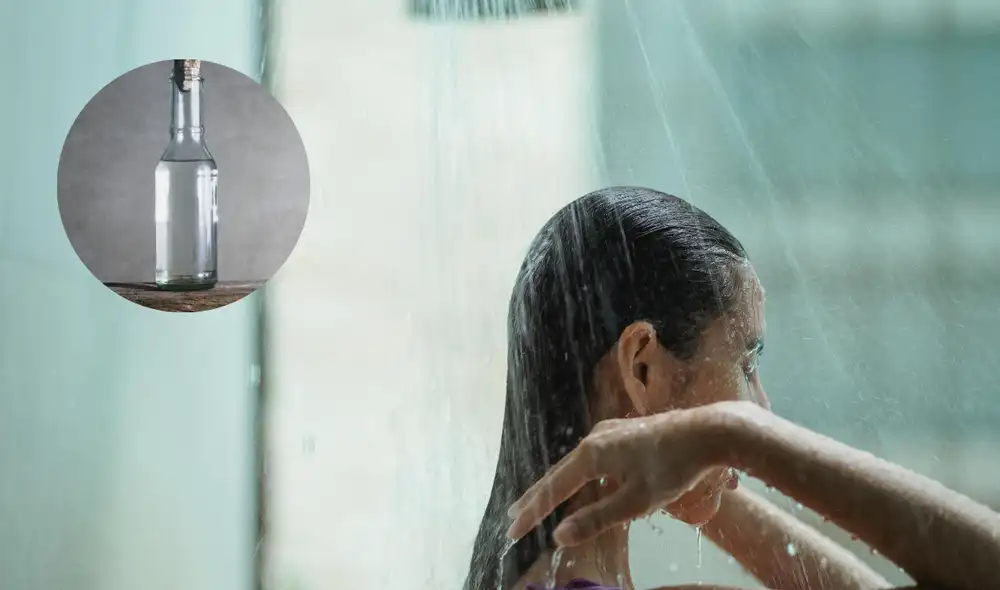 Lavarse el cabello con vinagre elimina impurezas. Foto: Composición LR