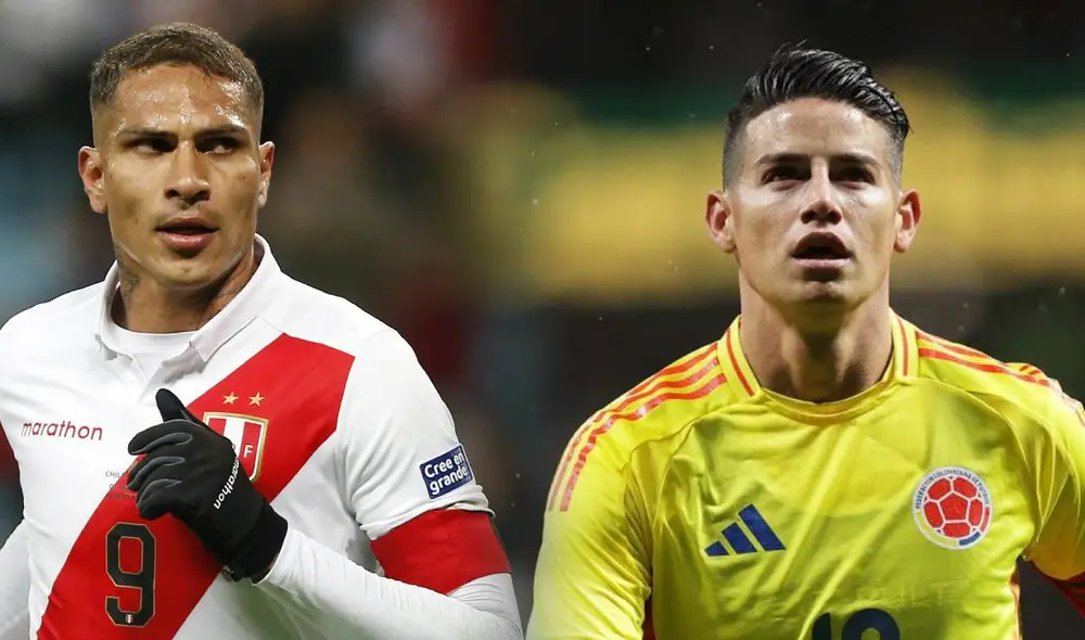 Paolo Guerrero y James Rodríguez serán los capitanes de Perú y Colombia. Composición: Lr/ESPN Paolo Guerrero y James Rodríguez serán los capitanes de Perú y Colombia. Composición: Lr/ESPN