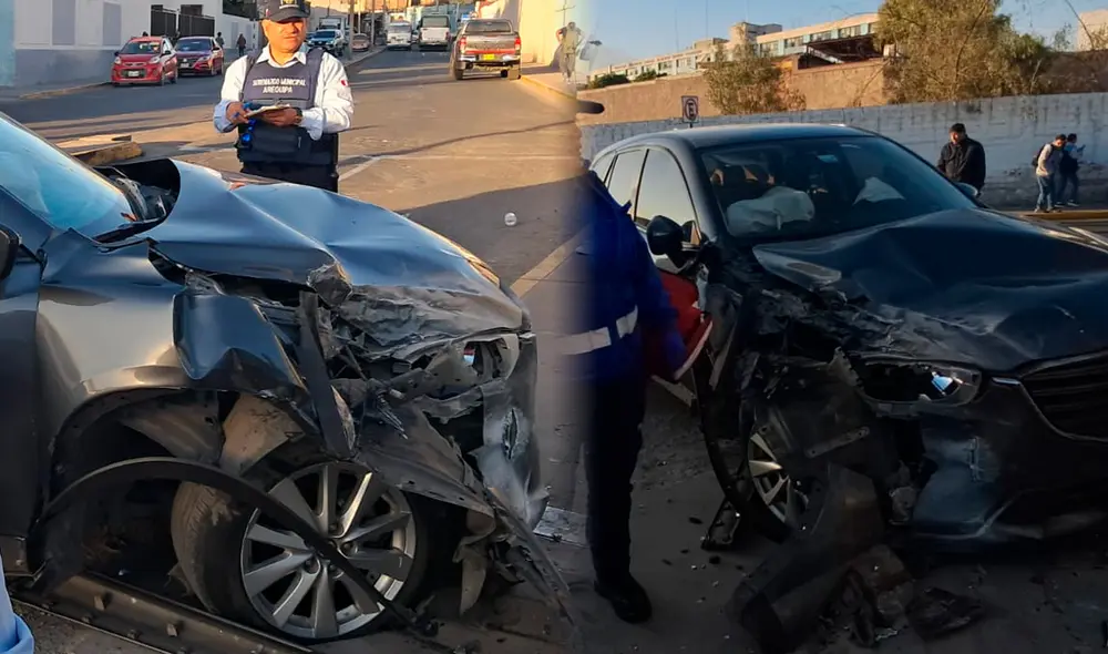 Descuido de la conductora ocasionó que tres escolares resultaran heridos. Foto: Seguridad Ciudadana de Municipalidad Provincial de Arequipa
