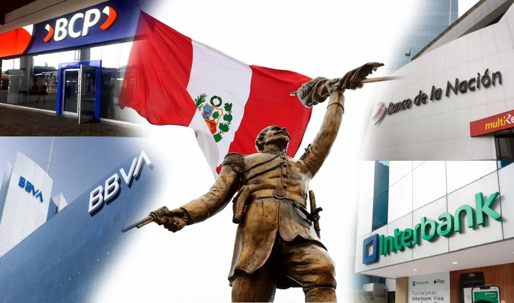 Banco en Perú no abrirán sus oficinas este 7 de junio declarado feriado nacional.