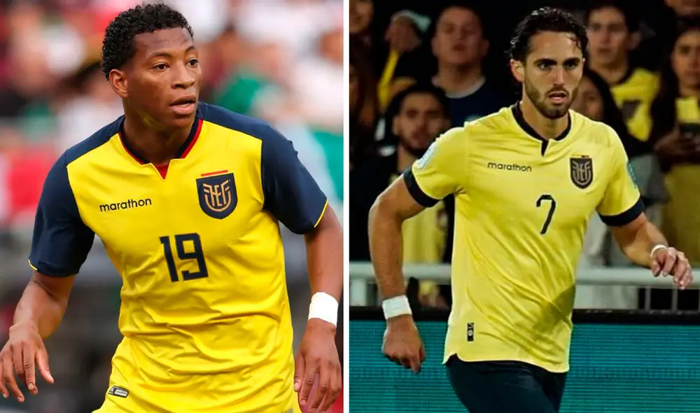 Gonzalo Plata y Leonardo Campana no habían jugado ante Brasil, pues ya arrastraban molestias. Foto: composición de LR/AFP