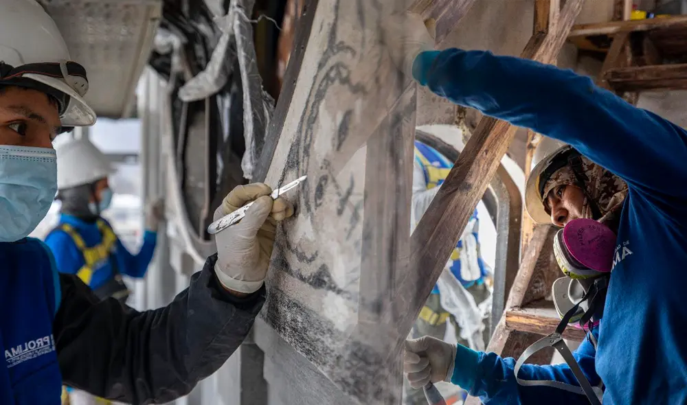 Realizan restauración a monumento histórico en Cercado de Lima. Foto: composición LR Realizan restauración a monumento histórico en Cercado de Lima. Foto: composición LR