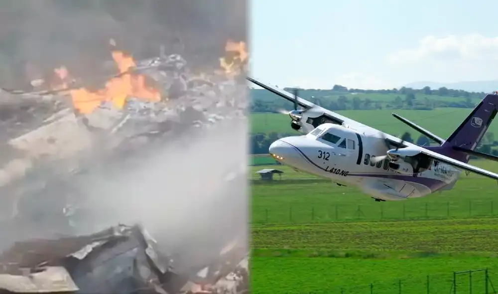 Avioneta se desploma en Chiapas con 9 pasajeros a bordo.
