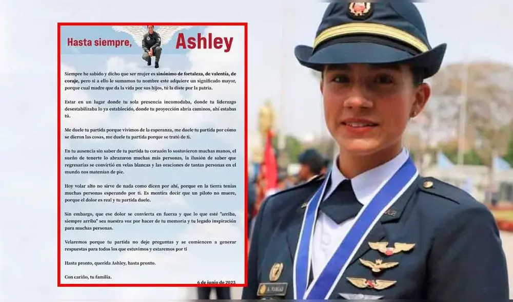 El cuerpo de Ashley Vargas fue encontrado luego de 16 días de intensa búsqueda por parte de la FAP y la Marina de Guerra del Perú. Foto: composición LR/difusión