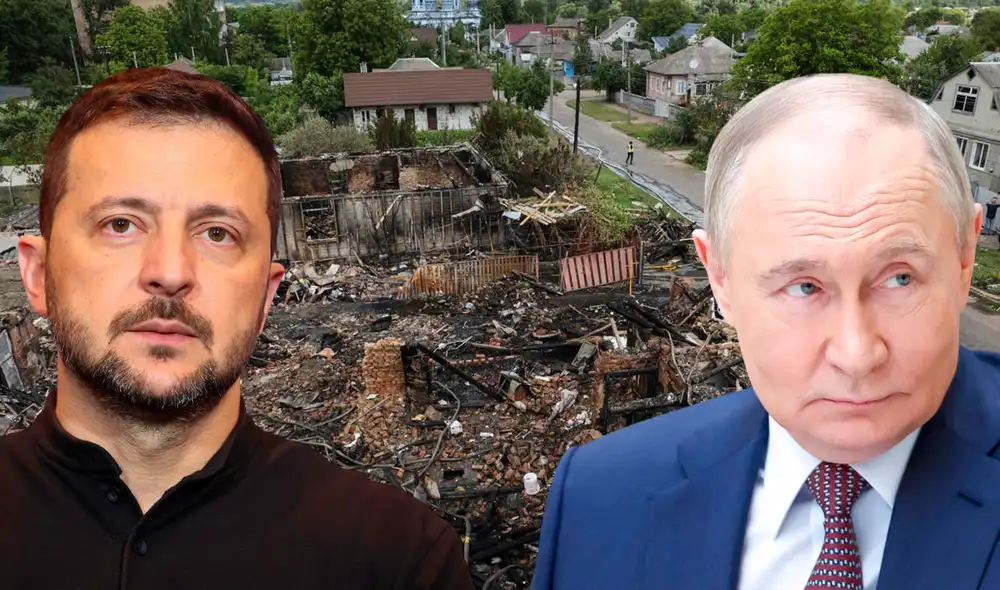 Rusia lanza ofensiva aérea masiva en Ucrania: daños severos en infraestructuras. Foto: composición LR