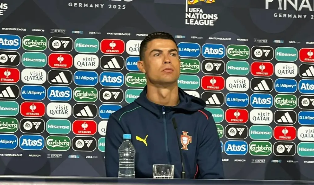 Cristiano Ronaldo revela cariño por Messi e incluso lo imitó previo a la final de Nations League. Foto: ESPN