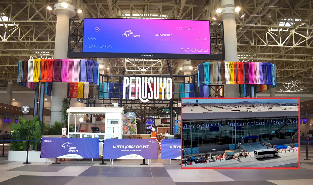Nuevo aeropuerto Jorge Chávez se inauguro en junio del 2025. Foto: composición LR/ Andina Nuevo aeropuerto Jorge Chávez se inauguro en junio del 2025. Foto: composición LR/ Andina