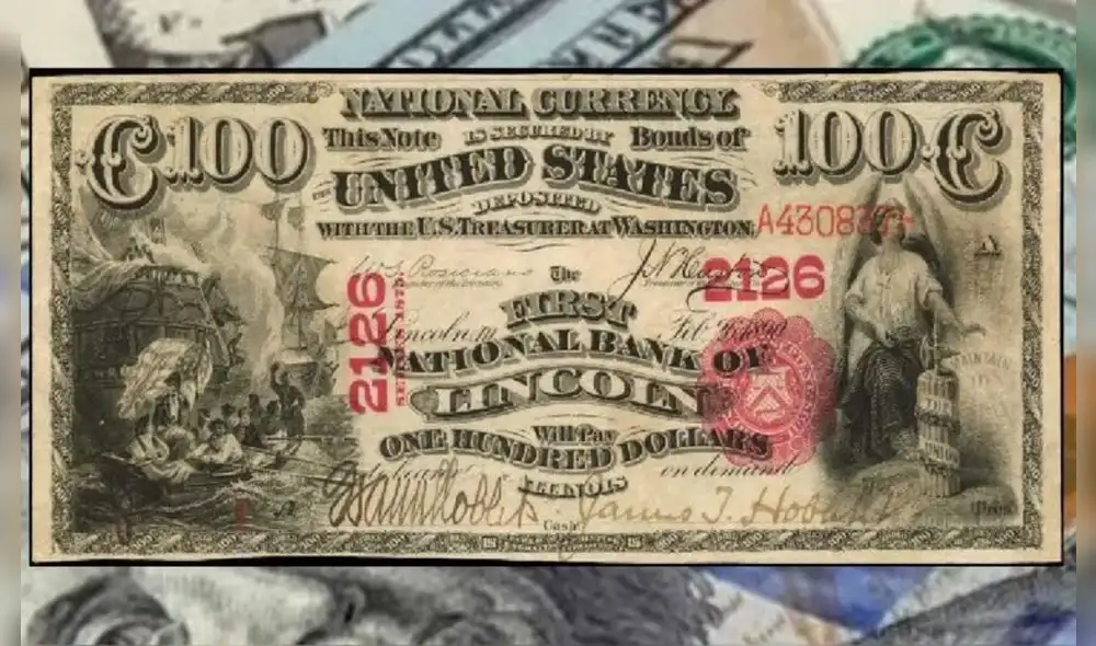 El billete de 100 dólares con número de serie “1” se erige como una joya de la numismática estadounidense. El billete de 100 dólares con número de serie “1” se erige como una joya de la numismática estadounidense.