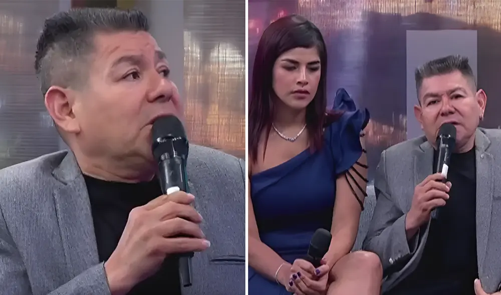 Dilbert Aguilar sorprende con mensaje a Jhazmín Gutarra en plena reconciliación en vivo. Foto: Composición LR/captura América