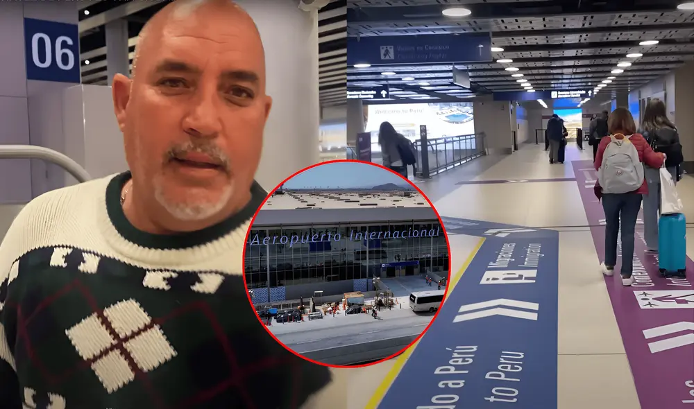 El extranjero visitó el nuevo aeropuerto Jorge Chávez. Foto: composición LR/YouTube/Cubano en 2D El extranjero visitó el nuevo aeropuerto Jorge Chávez. Foto: composición LR/YouTube/Cubano en 2D