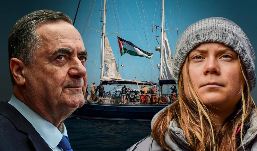 La travesía del Madleen, barco de ayuda comandado por Greta Thunberg se desarrolla en medio del conflicto armado en Gaza. Foto: composición LR/Jazmin Ceras/ap