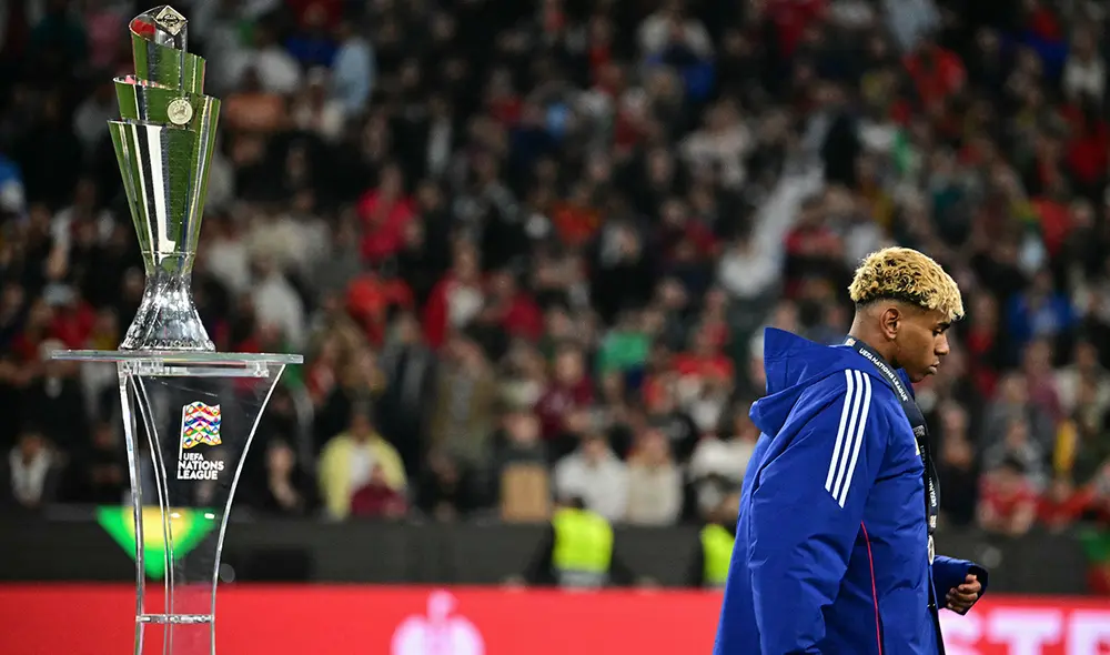 Lamine Yamal jugó un partido intrascendente en la final de esta UEFA Nations League. Foto: AFP