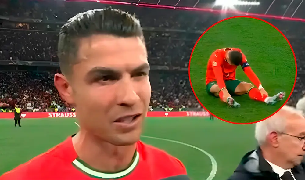 Cristiano Ronaldo fue cambiado antes del tiempo extra en la final de la UEFA Nations League. Foto: composición de LR/captura de ESPN Cristiano Ronaldo fue cambiado antes del tiempo extra en la final de la UEFA Nations League. Foto: composición de LR/captura de ESPN