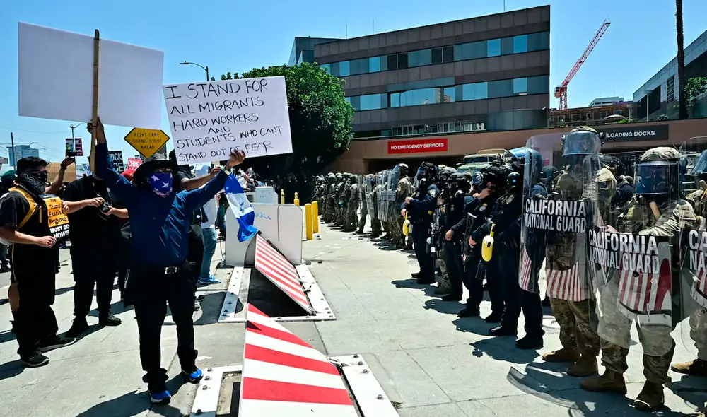 En San Francisco, se realizaron protestas por las redadas de ICE en Los Ángeles, California. En San Francisco, se realizaron protestas por las redadas de ICE en Los Ángeles, California.
