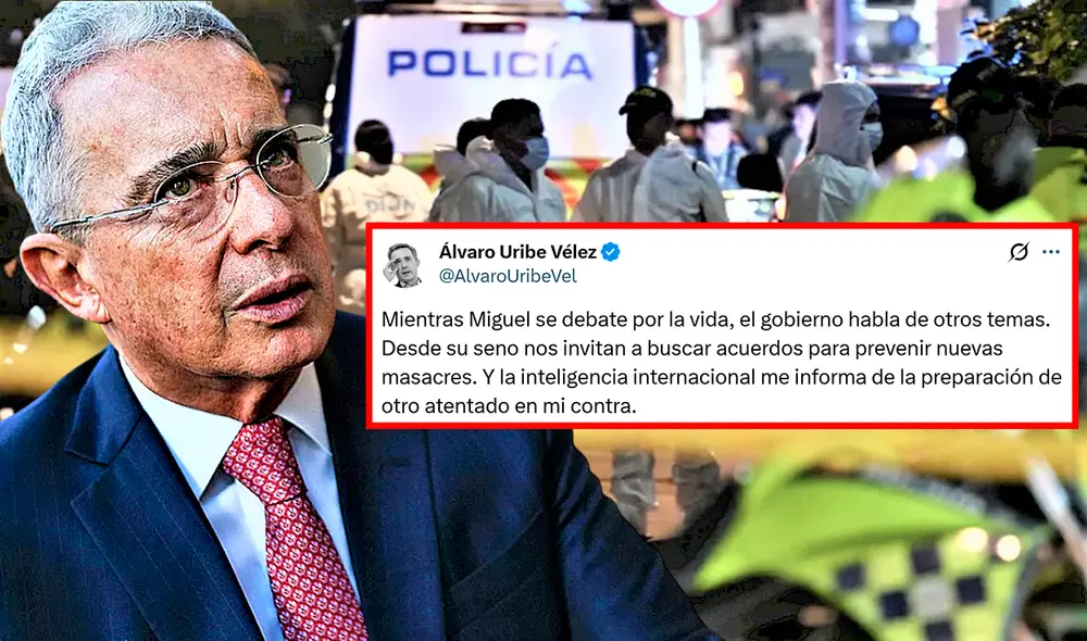 Álvaro Uribe, expresidente de Colombia, denunció que "están preparando" un atentado en su contra. Foto: Composición LR.