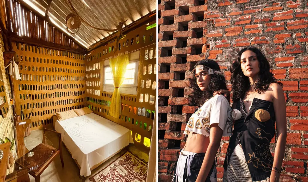 Una madre y su hija construyeron una casa con botellas de vidrio. Foto: Composición LR/ casadesal.eco