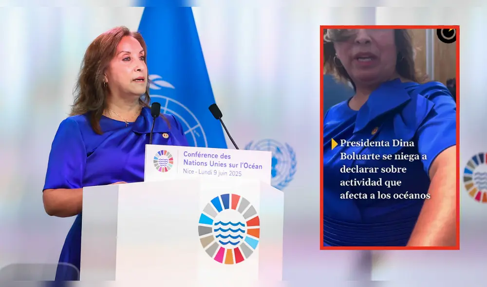 Dina Boluarte se niega a responder pregunta de periodista peruana en Francia. Foto: composición LR