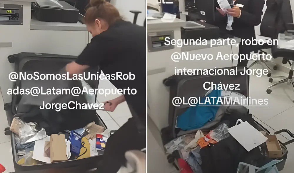 Pasajera peruana denuncia que sufrió un robo al llegar al nuevo aeropuerto Jorge Chávez. Foto: composición LR/TikTok Pasajera peruana denuncia que sufrió un robo al llegar al nuevo aeropuerto Jorge Chávez. Foto: composición LR/TikTok