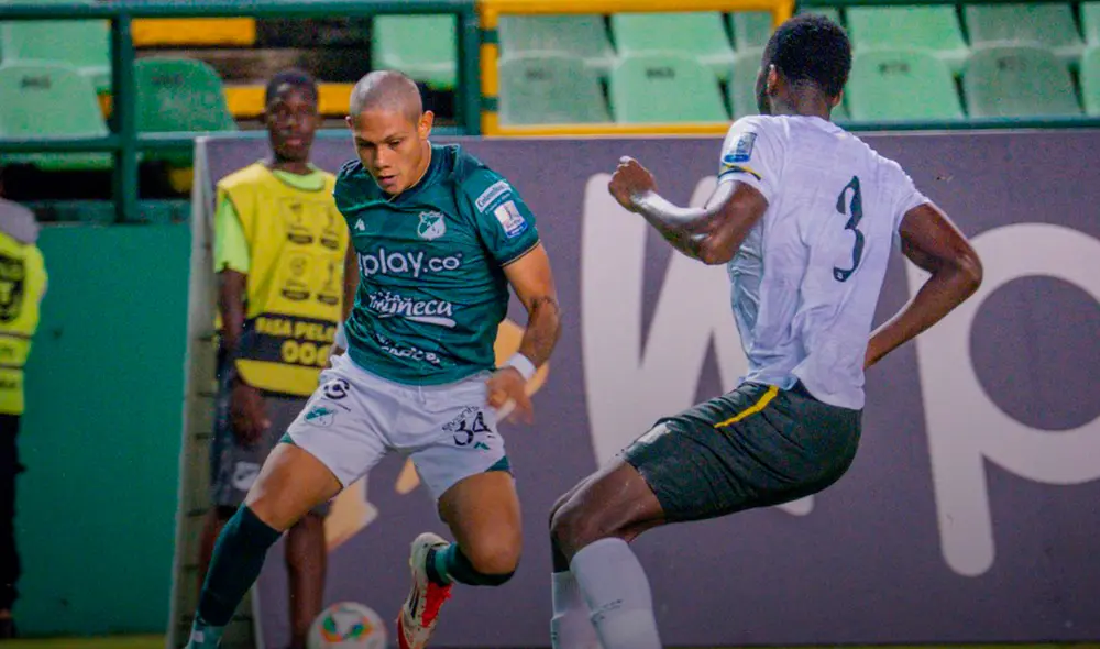 Con esta derrota, el equipo verdiblanco se queda penúltimo en su grupo, con apenas 3 puntos. Foto: Deportivo Cali