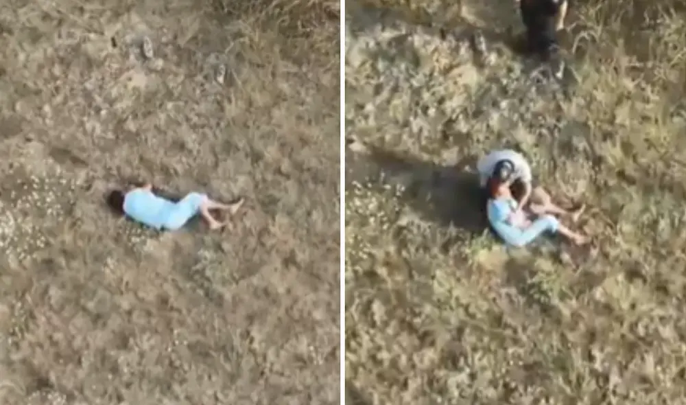 Ambos adultos mayores fueron rescatados por la policía española gracias a los drones. Foto: composiciones LR/Captura Ambos adultos mayores fueron rescatados por la policía española gracias a los drones. Foto: composiciones LR/Captura