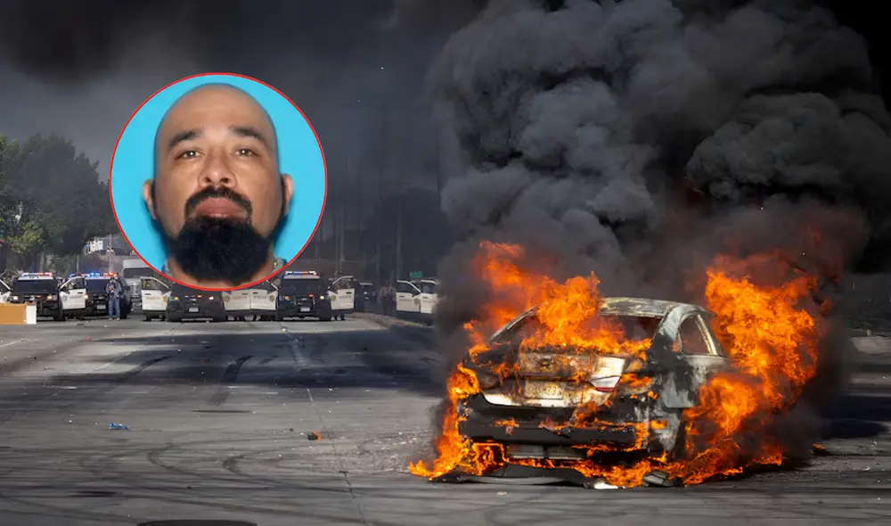 FBI busca a protestante que habría quemado autos de la policía en Los Ángeles. FBI busca a protestante que habría quemado autos de la policía en Los Ángeles.