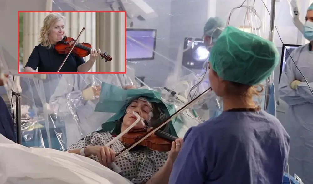 Dagmar Turner fue despertada en medio de la operación para tocar el violín. Foto: Composición LR/ NBC/ BBC