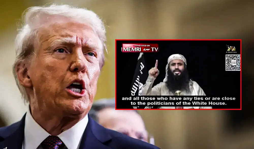 Donald Trump fue amenazado por el líder de Al Qaeda en Yemen, Saad bin Atef al Awlaki en un video difundido en redes sociales. Foto: composición LR/ap