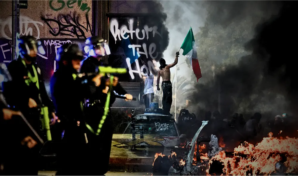 Arrestos masivos en protestas por redadas migratorias de Donald Trump en Los Ángeles.