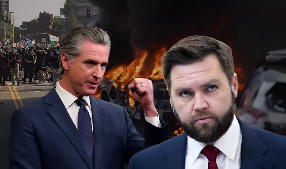 Gavin Newsom vs. JD Vance por protestas en Los Ángeles.